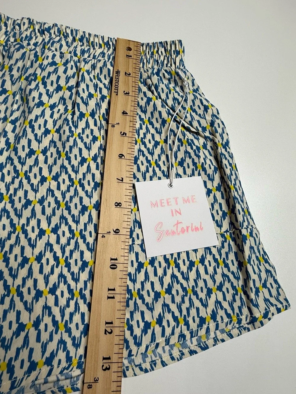 NWT Diamond Print Lounge Set in Blue and Yellow